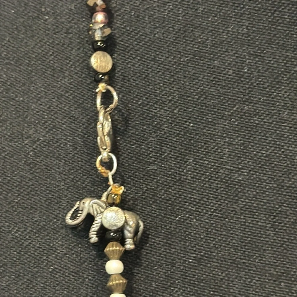 VINTAGE Crystal Beaded Double Strand Necklace - Picture 8 of 9